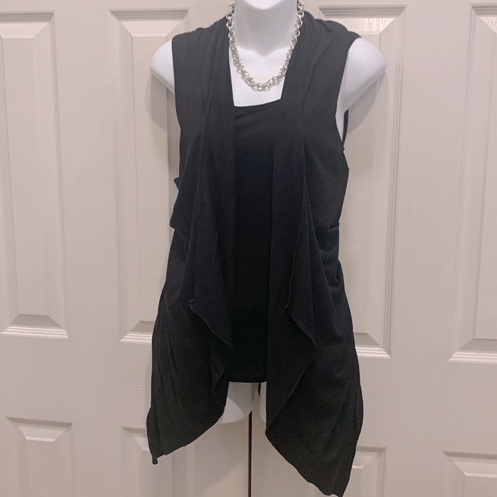 NWT black tank with attached camisole